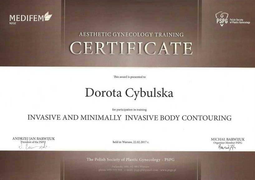 Certyfikat nr 32 Dorota Cybulska